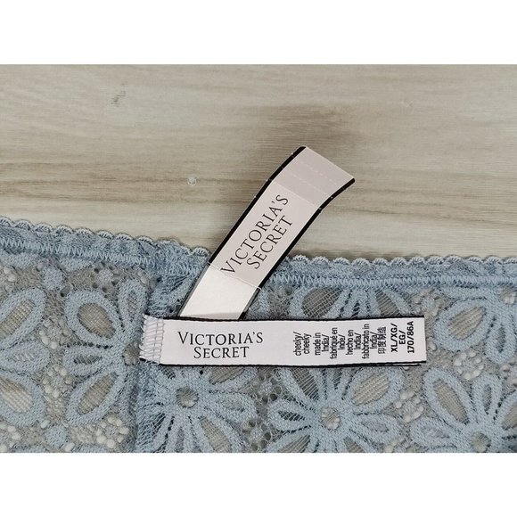 Victoria's Secret Cheeky Panty Bikini Lace XL Gray - Picture 3 of 5
